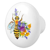 Flower bee with wild plants セラミックノブ (右)