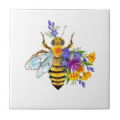 Flower bee with wild plants タイル (正面)