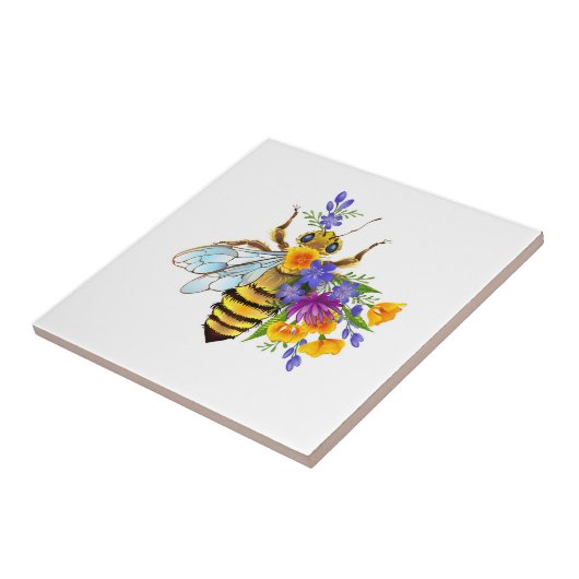 Flower bee with wild plants タイル (側面)