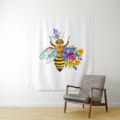 Flower bee with wild plants タペストリー (インサイチュ)