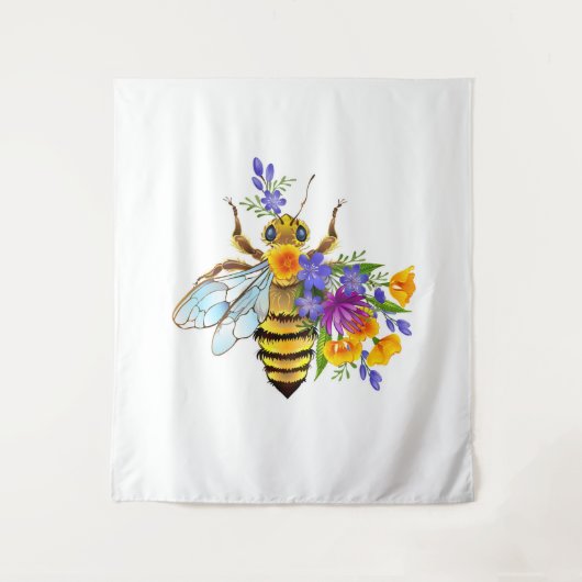 Flower bee with wild plants タペストリー (正面)