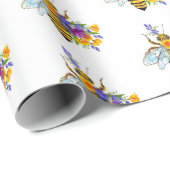 Flower bee with wild plants ラッピングペーパー (ロールコーナー)