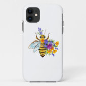 Flower bee with wild plants Case-Mate iPhoneケース (裏面)