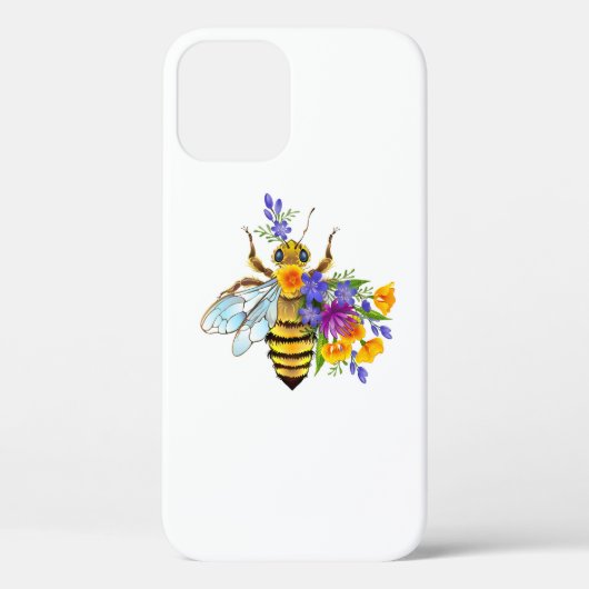 Flower bee with wild plants Case-Mate iPhoneケース (裏面)