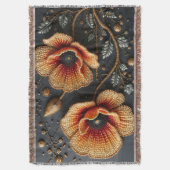 Flower blanket  スローブランケット (正面縦)