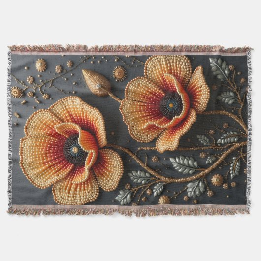 Flower blanket  スローブランケット (正面)