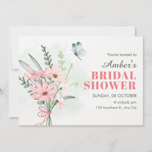 Flower bouquet 招待状 (正面)