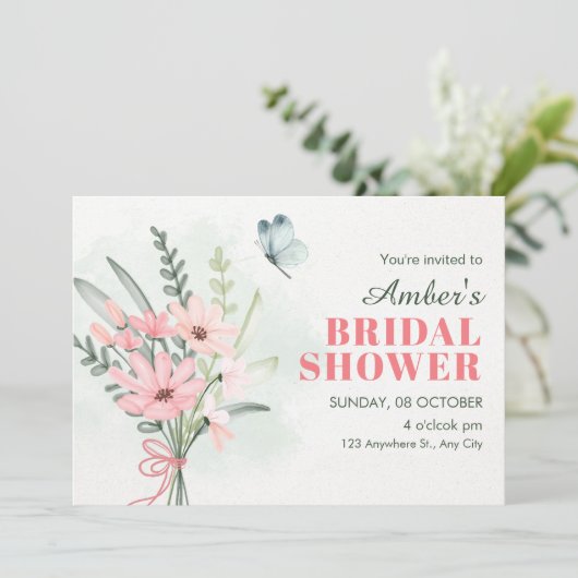 Flower bouquet 招待状 (スタンド正面)