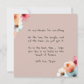 Flower bouquet Happy Mother’s Day 招待状 (裏面)