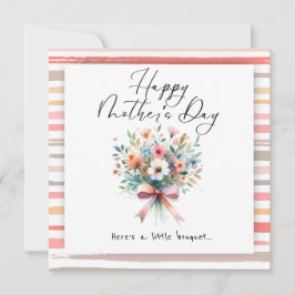 Flower bouquet Happy Mother’s Day 招待状