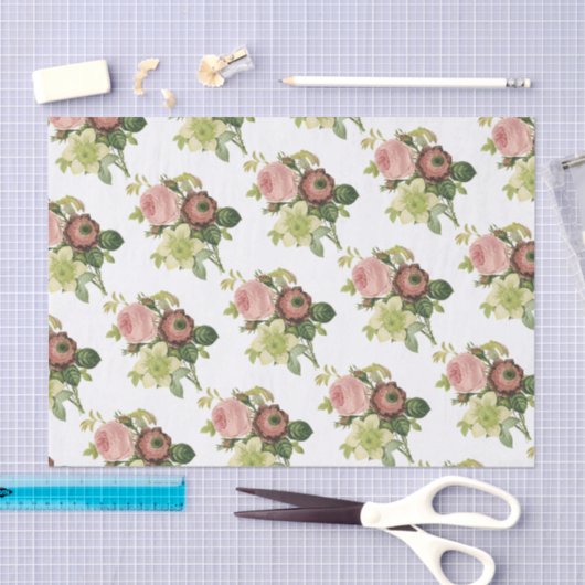 Flower Bouquet Pattern 薄葉紙 (クラフト)