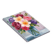 Flower Bouquet Watercolor Floral Painting ノートブック (右側)