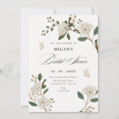 Flower branch bridal shower 招待状 (正面)