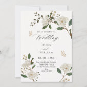 Flower branch wedding 招待状 (正面)