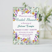 Flower Bridal Shower Invitation Card 招待状 (スタンド正面)