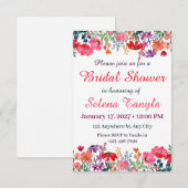  Flower Bridal Shower Invitation Card 招待状 (正面/裏面)