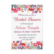  Flower Bridal Shower Invitation Card