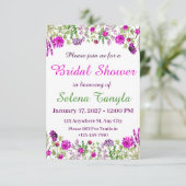  Flower Bridal Shower Invitation Card 招待状 (スタンド正面)