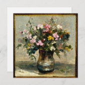 Flower Buque Oil Painting Still Life 招待状 (正面/裏面)