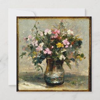 Flower Buque Oil Painting Still Life 招待状