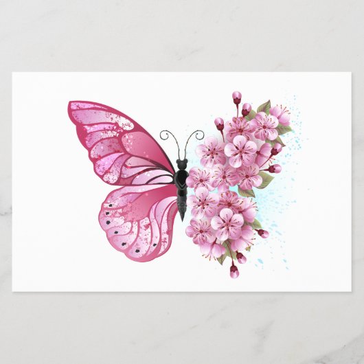 Flower Butterfly with Pink Sakura チラシ (正面)