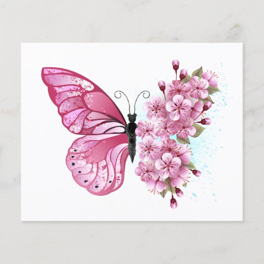 Flower Butterfly with Pink Sakura チラシ (正面)