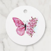 Flower Butterfly with Pink Sakura フェイバータグ (裏面)