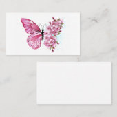 Flower Butterfly with Pink Sakura プレイスカード (正面/裏面)