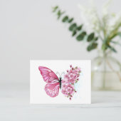 Flower Butterfly with Pink Sakura プレイスカード (スタンド正面)