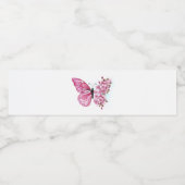 Flower Butterfly with Pink Sakura ペットボトルラベル (シングルラベル)