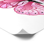 Flower Butterfly with Pink Sakura ポスター (角)