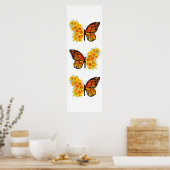 Flower Butterfly with Yellow California Poppy ポスター (キッチン)