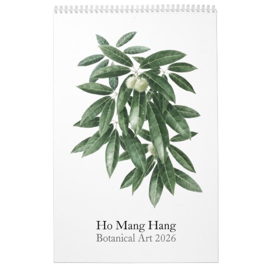 Flower calendar by Ho Mang Hang 2026 カレンダー (カバー)