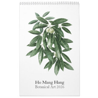 Flower calendar by Ho Mang Hang 2026 カレンダー