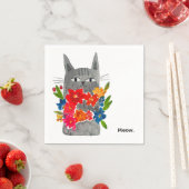Flower Cat スタンダードカクテルナプキン (インサイチュ)