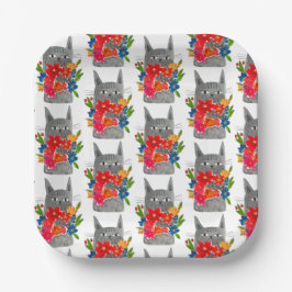 Flower Cat ペーパープレート