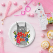 Flower Cat ペーパープレート (パーティー)