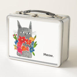 Flower cat メタルランチボックス