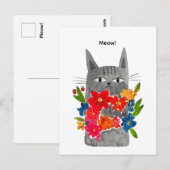 Flower Cat Postcard ポストカード (正面/裏面)
