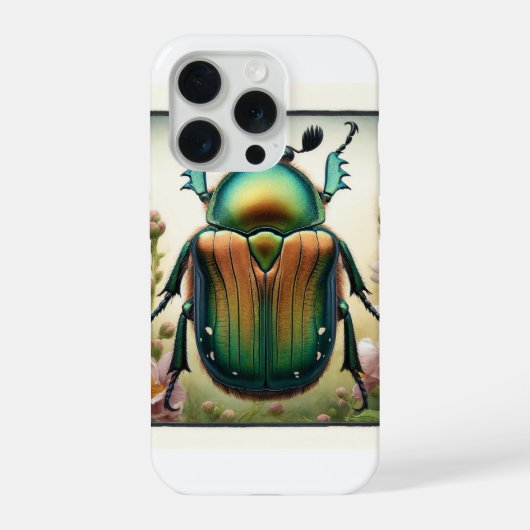 Flower chafer beetle 131024IREF219 - Watercolor iPhoneケース (裏面)