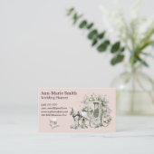 Flower Chariot Ring Bearer Pillow Wedding Marriage 名刺 (スタンド正面)