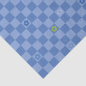Flower Checkered Pattern No. 01 - Light Blue 薄葉紙 (詳細)