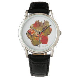 Flower collagraph art watch 腕時計