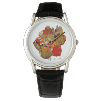 Flower collagraph art watch 腕時計