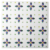 Flower Color Art Illustration タイル (正面)