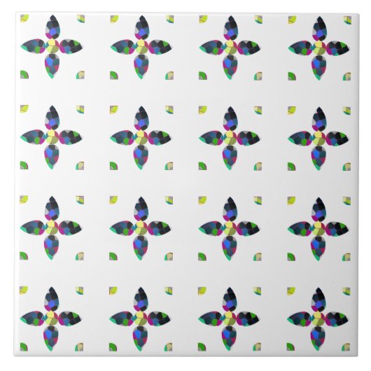 Flower Color Art Illustration タイル (正面)