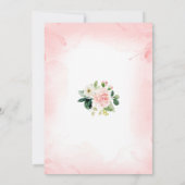 Flower Cross Baptism Invitation, Floral Christian 招待状 (裏面)