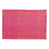 Flower Decorative Pink Red Seamless Pattern 枕カバー (裏面)