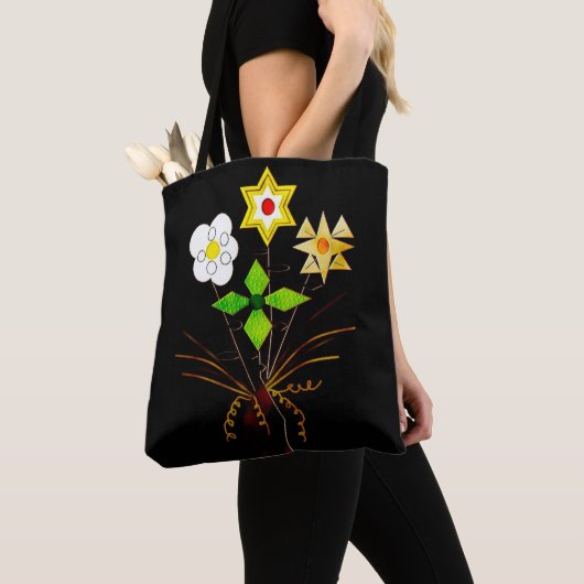 "Flower Delivery" Shoulder Tote トートバッグ (クローズアップ)