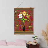 "Flower Delivery" Wood Topped Wall Tapestry 吊り下げ型タペストリー (寝室)
